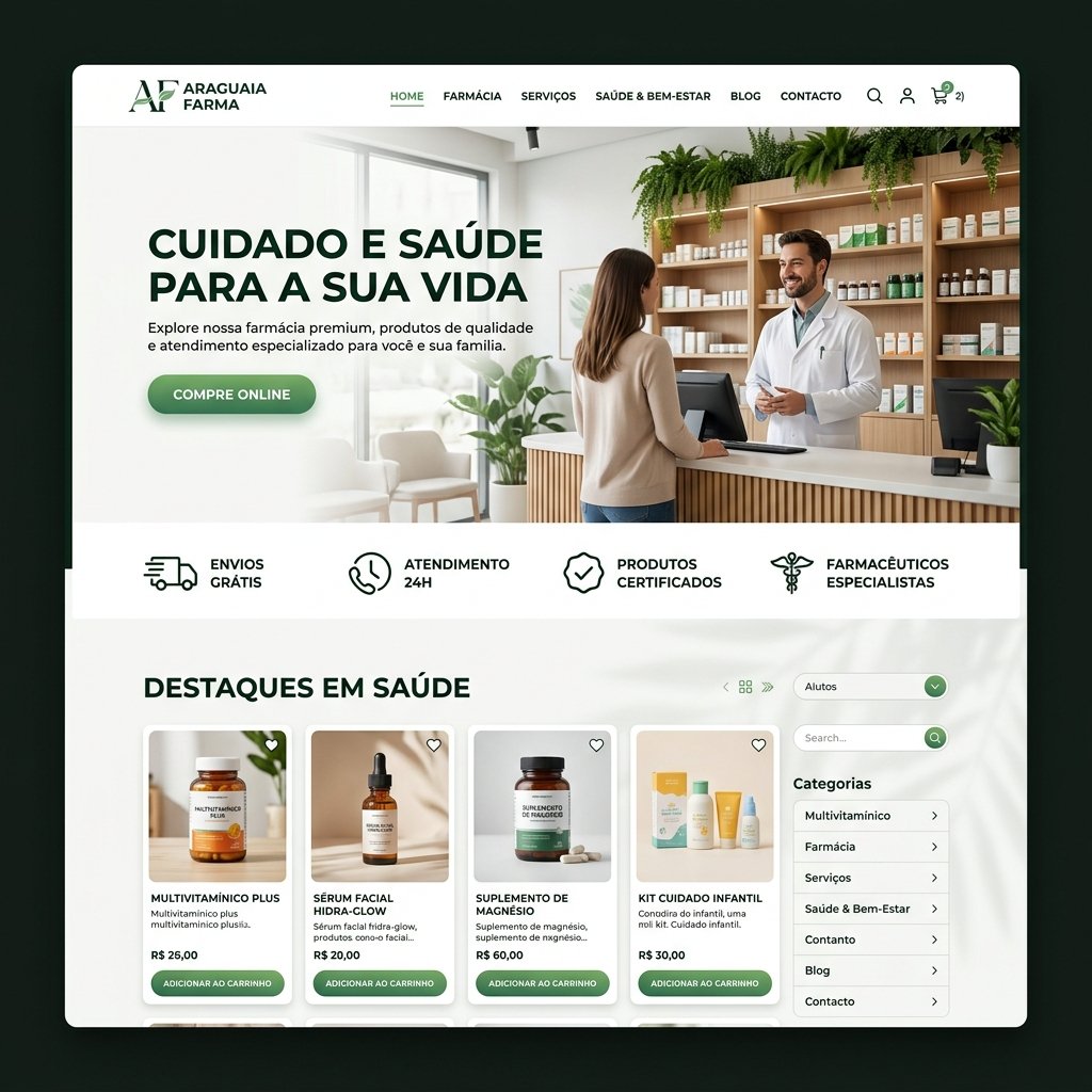 Mockup do projeto Araguaia Farma