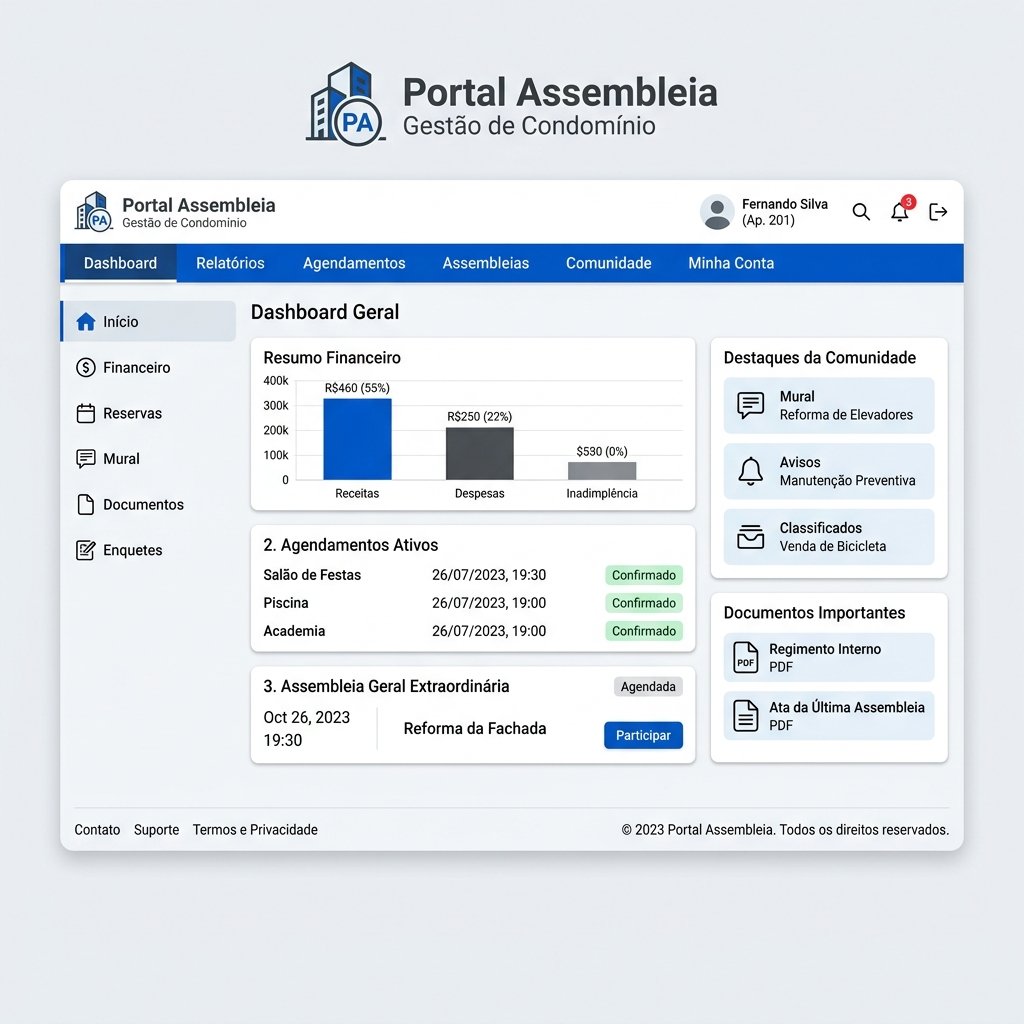 Mockup do projeto Portal Assembleia